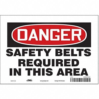 Safety Sign 7 in x 10 in Vinyl