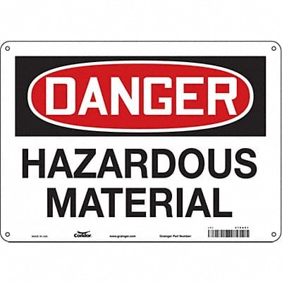 Safety Sign 10 in x 14 in Aluminum