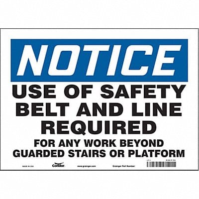Safety Sign 10 in x 14 in Vinyl