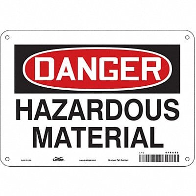 Safety Sign 7 in x 10 in Polyethylene