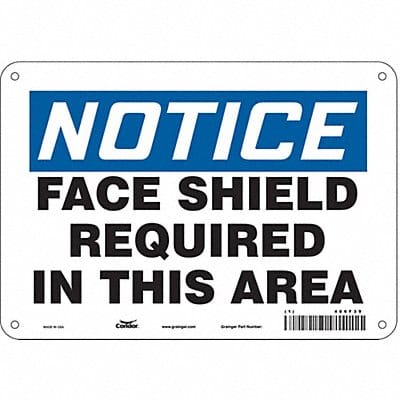 Safety Sign 7 in x 10 in Aluminum