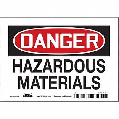 Safety Sign 5 in x 7 in Vinyl