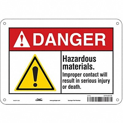 Safety Sign 7 in x 10 in Aluminum