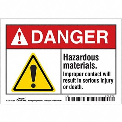 Safety Sign 3.5in x 5in Vinyl