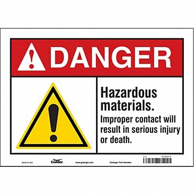 Safety Sign 10 inx14 in Vinyl