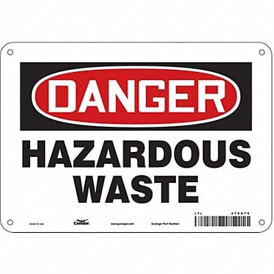Safety Sign 7 inx10 in Polyethylene