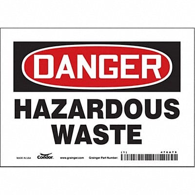 Safety Sign 5 inx7 in Vinyl