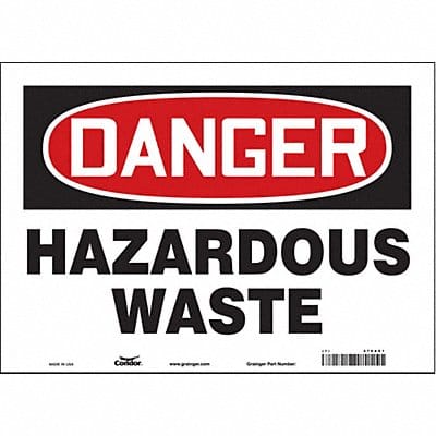Safety Sign 10 in x 14 in Vinyl