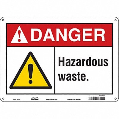 Safety Sign 10 in x 14 in Aluminum