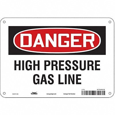Safety Sign 7 in x 10 in Polyethylene