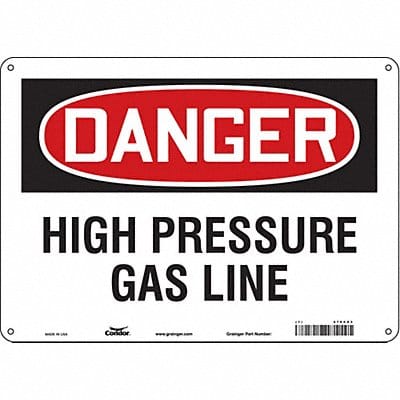 Safety Sign 10 in x 14 in Polyethylene