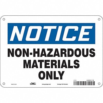 Safety Sign 7 inx10 in Polyethylene