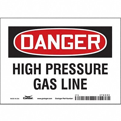 Safety Sign 5 in x 7 in Vinyl