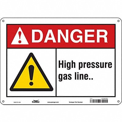 Safety Sign 10 in x 14 in Aluminum