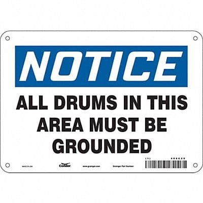 Safety Sign 7 in x 10 in Polyethylene