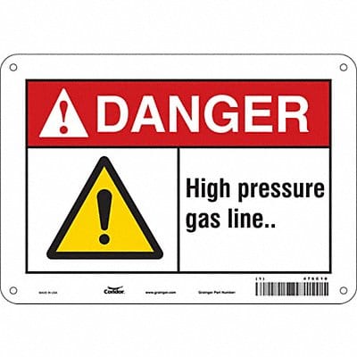 Safety Sign 7 in x 10 in Polyethylene