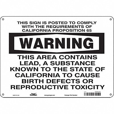 J8488 Safety Sign 10 inx14 in Aluminum