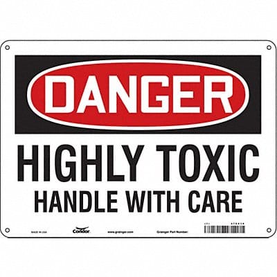 Safety Sign 10 in x 14 in Polyethylene