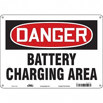 Safety Sign 10 inx14 in Polyethylene
