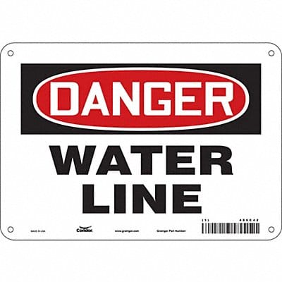 Safety Sign 7 inx10 in Polyethylene