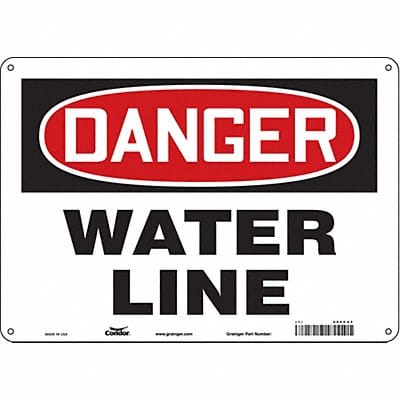 Safety Sign 10 in x 14 in Polyethylene