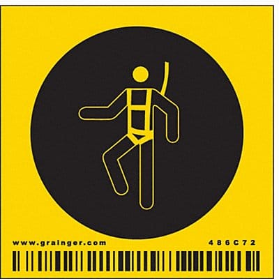Safety Sign 2 1/4 inx2 1/4 in Vinyl