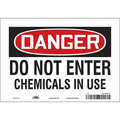 Safety Sign 7 inx10 in Vinyl