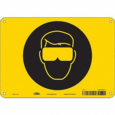 Safety Sign 7 in x 10 in Aluminum