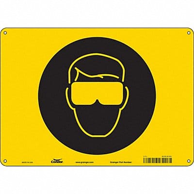 Safety Sign 10 in x 14 in Aluminum