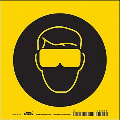 Safety Sign 7 in x 7 in Vinyl