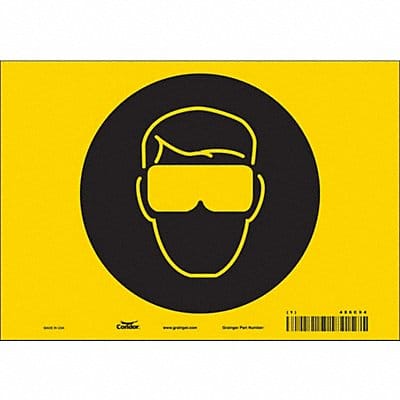 Safety Sign 7 in x 10 in Vinyl