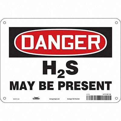 Safety Sign 7 in x 10 in Polyethylene