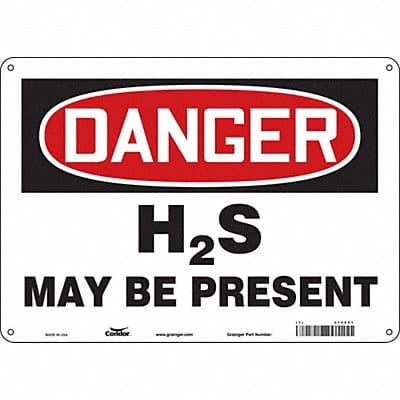 Safety Sign 10 inx14 in Polyethylene