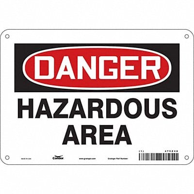 Safety Sign 7 in x 10 in Polyethylene