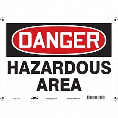 Safety Sign 10 in x 14 in Polyethylene
