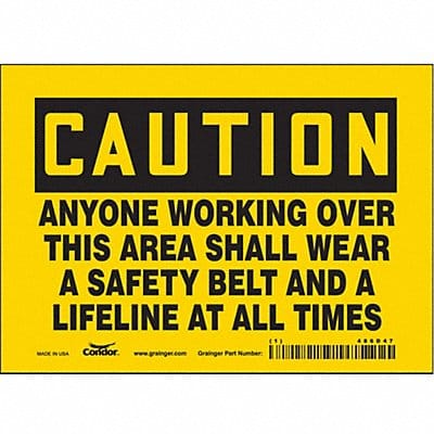 Safety Sign 5 in x 7 in Vinyl