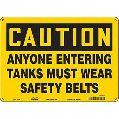 Safety Sign 10 in x 14 in Aluminum