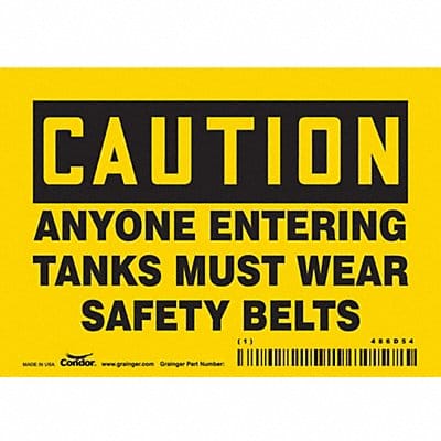 Safety Sign 3.5in x 5in Vinyl