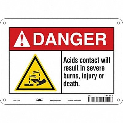 Chemical Sign 7 in x 10 in Aluminum