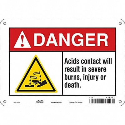 Safety Sign 7 inx10 in Polyethylene