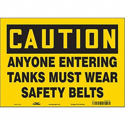 Safety Sign 10 in x 14 in Vinyl