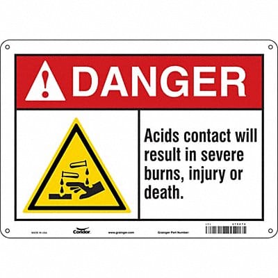 Safety Sign 10 in x 14 in Polyethylene