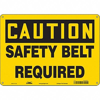 Safety Sign 10 inx14 in Polyethylene