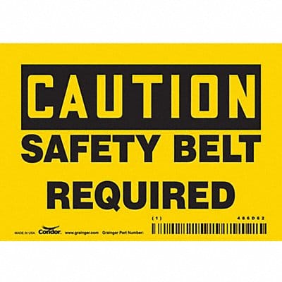 Safety Sign 3 1/2 inx5 in Vinyl