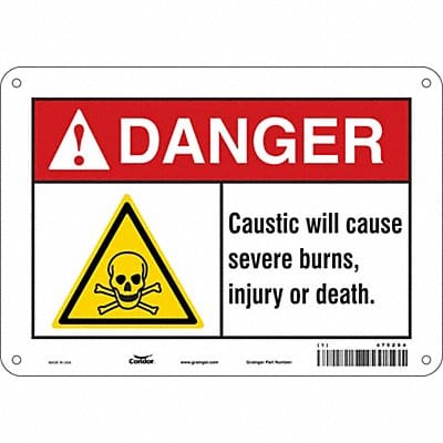 Safety Sign 7 inx10 in Polyethylene