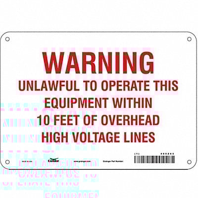 Electrical Sign 7 in x 10 in Aluminum