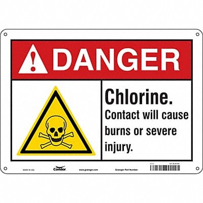 Safety Sign 10 inx14 in Polyethylene