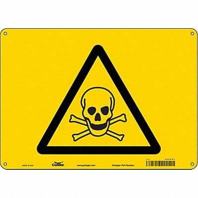 Safety Sign 10 in x 14 in Polyethylene