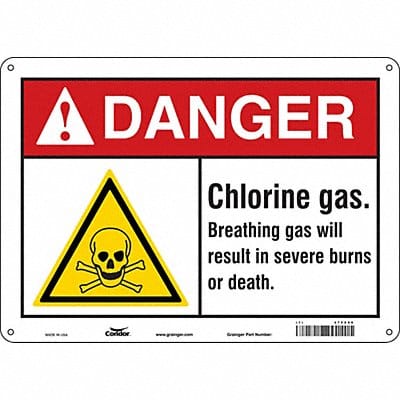 Safety Sign 10 in x 14 in Aluminum