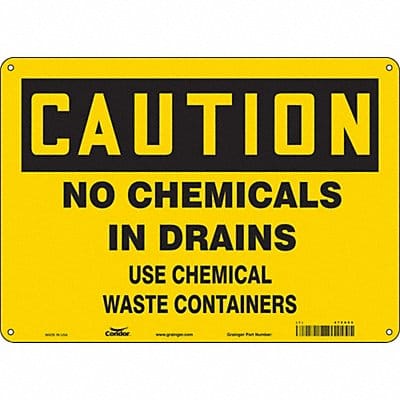 Safety Sign 10 inx14 in Polyethylene